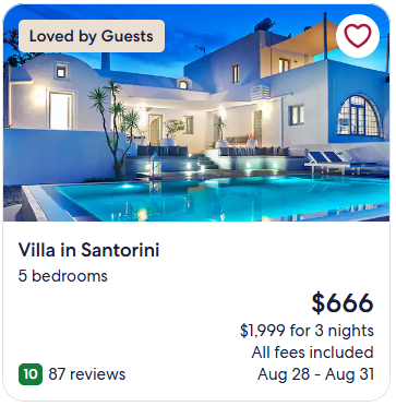 villa in santorini